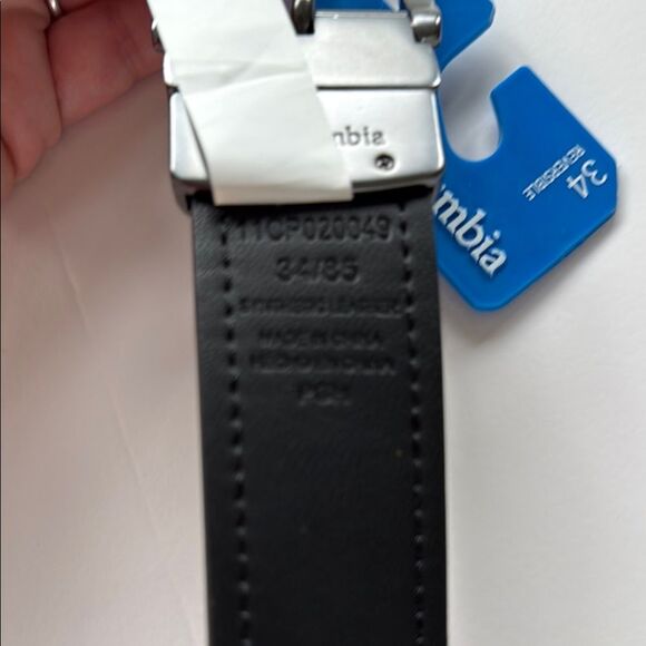 NWT COLUMBIA MEN'S REVERSIBLE BELT BROWN BLACK SILVER SIZE 34 OFFICE OUTDOORS - Picture 6 of 6